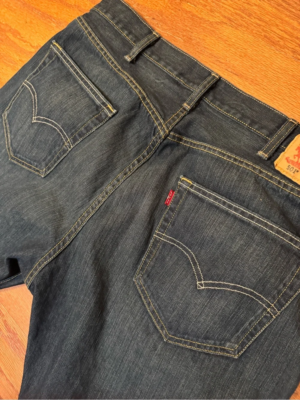 Levi's 501  Men's Straight Jeans in Dark Blue Wash